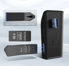 YZ USB HUB Adapter & Quick Charger for Tesla Model 3 (2021) & Model Y (2023) – Glove Box Flocking Car Accessories