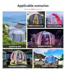 Transparent PC Geodesic Dome Tent – Clear Round Igloo House for Catering, Events, Hotel Resorts & Luxury Celebrations