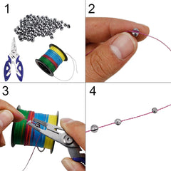 205PCS Fishing Weights Sinkers Kit – Lead Split Shot & Egg Sinkers | 5 Sizes Removable Fishing Line Sinkers Assortment