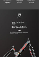 SKIG Folding Mountain Bike for Boys & Girls - 7-15 Years Old, Variable Speed, Lightweight & Durable Folding Bicycle for Kids, Teens, Camping, and Home Use