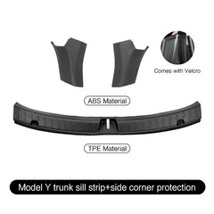 Trunk Protector Guard for Tesla Model Y – Anti-Scratch Rear Cargo Threshold Sill Cover & Bumper TPE Organizer Pad