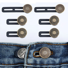 6 Pcs Jeans & Pants Button Extenders | Universal Waist Expander for Men & Women | Instant Belt Extension Solution