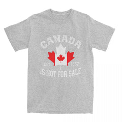 Canada Is Not For Sale EST. 1867" T-Shirt – 100% Cotton, Short Sleeve Men's Fashion Tee