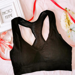 Women's Breathable Sports Bra – Shockproof, Padded, Seamless Gym & Yoga Bra for Running & Fitness