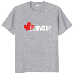 Elbows Up Canada" Retro T-Shirt – Proud Canadian Gift, 100% Cotton Unisex Tee for Men & Women (EU Size)