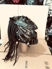 Personalized Full-Cover Predator Helmet – Carbon Fiber Retro Full-Face Motorcycle Helmet | Special-Shaped Design | DOT & ECE Certified
