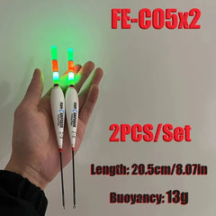 2PCS Night Fishing Electronic Float – Large Buoyancy LED Luminous Buoy | CR425 Battery | Summer Fishing Gear