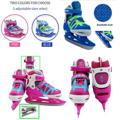 Steel Bracket Ice Hockey Skating Shoes Adult Child Skates for Beginner Ball Knife Ice Hockey Knife Shoes Real Ice Patines