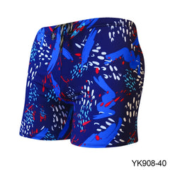 Multicolor Printed Adult Swimming Briefs – Breathable Men's Swim Trunks for Beach, Hot Springs & Drift