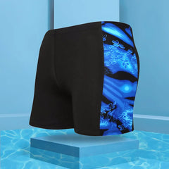 Summer Adult Swimming Trunks – Men's Printed Swim Shorts | Elastic Boxer Swimwear for Beach, Surf & Bathing Suit
