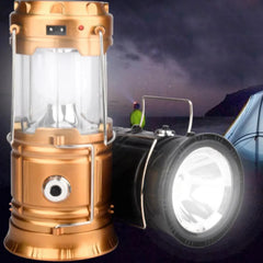 Solar Multifunctional Camping Lamp | Handheld LED Tent Light & Waterproof Emergency Flashlight