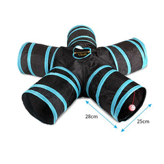 Foldable Cat Tunnel – Interactive Pet Toy with Breathable Material & Crinkle Paper for Indoor Play