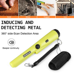 Metal Detector High Sensitivity Portable Waterproof Handheld GP-Pointer Detector for Silver Coin Gold Finder Locating