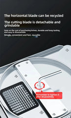 Commercial Electric Vegetable Dicer & Slicer – 5-Blade Food Processor for Cubing, Strips & Slices of Potatoes, Carrots & Fruits