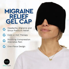 Cold Compress Head Cover & Gel Eye Mask – Soothing Odorless Gel Cap for Multi-Purpose Migraine Relief
