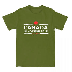 Canada Is Not For Sale 1867" T-Shirt – Funny Men's Streetwear, 100% Cotton Crew Neck Summer
