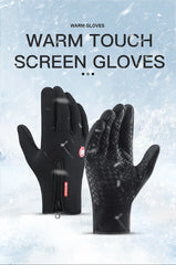 Autumn-Winter Motorcycle Gloves – Windproof, Anti-Slip, Touchscreen Fleece Gloves for Men & Women