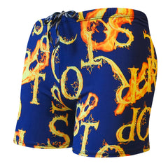 Multicolor Printed Adult Swimming Briefs – Breathable Men's Swim Trunks for Beach, Hot Springs & Drift