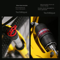 Foldable Mountain Bike for Men & Teens – Dual Shock Absorption, 21-Speed, Road & Off-Road Bicycle for Students & Adults