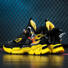 Boys' Fashion Sneakers – Thick-Soled, Warm & Comfortable Anti-Slip Outdoor Sports Shoes for Kids