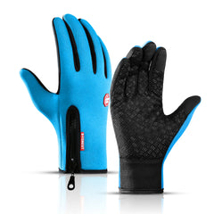 Autumn-Winter Motorcycle Gloves – Windproof, Anti-Slip, Touchscreen Fleece Gloves for Men & Women