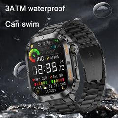 New GPS Rugged Military Smart Watch Men Sports Watches IP68 Waterproof 2.01'' AI Voice Bluetooth Call Smartwatch For Android IOS