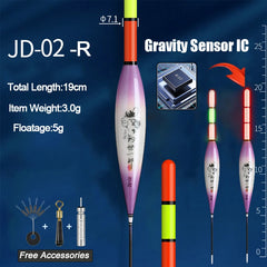 Fishing Floats for Sea & Rock – Smart IC Slip Bobber with Gravity Sensor | Color-Changing LED Luminous Fishing Tackle
