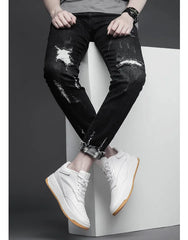 Men's Genuine Leather Height-Increasing Sneakers – Casual White Platform Shoes with 6/8/10CM Lift Insole