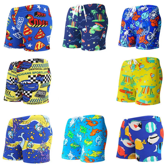 Children's Swimming Trunks – Flat Camo Printed Boys' Shorts | Big Boys' Hot Spring Bathing Suit