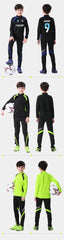Kids’ Football Tracksuit – Warm Fleece Long Sleeve Soccer Sportswear Set with Sweatshirt & Jogging Jacket for Boys