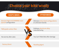 KOOTU Full Carbon Fiber Road Bike – Ultra-Light Pure Oil Disc Brake Bicycle with SHIMANO R7120 24-Speed Components | Performance Cycling for Adults