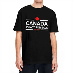 Canada Is Not For Sale 1867" T-Shirt – Funny Men's Streetwear, 100% Cotton Crew Neck Summer