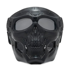Skull Horror Motorcycle Mask Helmet – Open-Face Off-Road Helmet with Goggles | Cool Sports Riding Skull Mask for Bikers