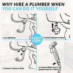 Handheld Stainless Steel Bidet Sprayer – Multi-Function Bathroom Faucet & Self-Cleaning Shower Head for Personal Hygiene