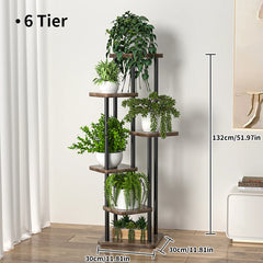 Iron Plant Holder & Flower Stand Rack - Home Garden Storage Shelf for Pots & Decor
