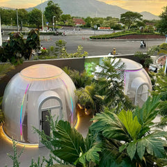 Transparent PC Geodesic Dome Tent – Clear Round Igloo House for Catering, Events, Hotel Resorts & Luxury Celebrations