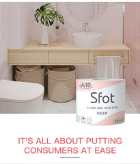 8 Rolls Household Paper Towels – Thickened 5-Layer Core Roll Toilet Paper for Home & Bathroom Use