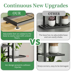 Multi-Tier Plant Stand - 4/6/8 Tier Flower Pot Shelf for Indoor & Balcony Storage