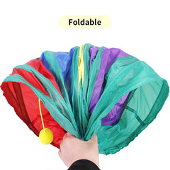 Foldable Cat Tunnel – Interactive Pet Toy with Breathable Material & Crinkle Paper for Indoor Play