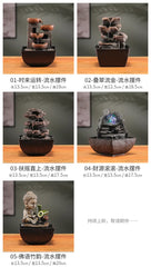 Lucky Automatic Water Flow Ornament - Circulating Water Coffee Table Desktop Decor for Office & Living Room