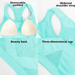Women's Breathable Sports Bra – Shockproof, Padded, Seamless Gym & Yoga Bra for Running & Fitness