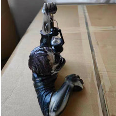 Halloween Zombie Crawling Horror Decor,Scary Zombie Holding Lantern Outdoor Figurine Garden Yard Decorations Haunted House Props