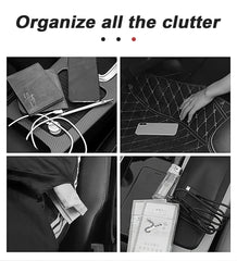 SEAMETAL Car Backseat Organizer – Multi-Pocket Storage Bag with Foldable Tablet Tray & Large Capacity