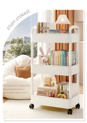 Mobile Storage Rack Trolley Bedroom Multi-Layer Storage Racks Organizer Household Kitchen Multifunctional Cart With Wheels Shelf