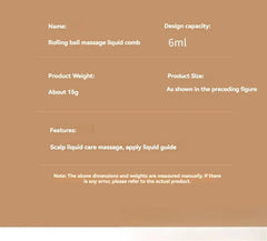 Scalp Applicator & Hair Regrowth Comb | Hexagon Head Oil Roller & Massage Tool for Relaxation & Styling