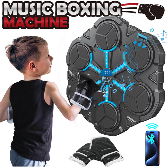 Funny Music Boxing Machine for Children – Smart Wall-Mounted Decompression Boxing Trainer with Interactive Music & LED Target Toy