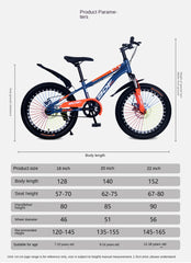 FJ&BDF 20-Inch Children's Mountain Bike – High Carbon Steel Frame, Lightweight with Shock Absorber & Double Disc Brakes | Outdoor Kids Bicycle