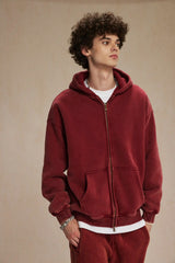 Cozy Batik Fleece Zippered Hoodie – Style Meets Comfort