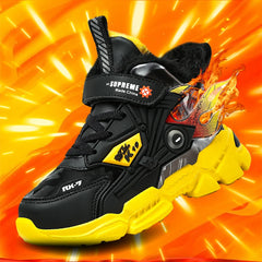 Boys' Fashion Sneakers – Thick-Soled, Warm & Comfortable Anti-Slip Outdoor Sports Shoes for Kids