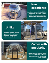 Transparent PC Geodesic Dome Tent – Clear Round Igloo House for Catering, Events, Hotel Resorts & Luxury Celebrations